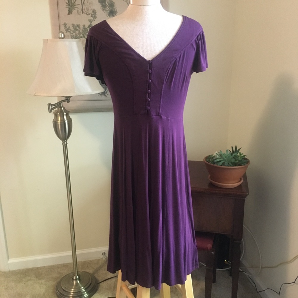 Soft Plum Midi Dress from Modcloth
